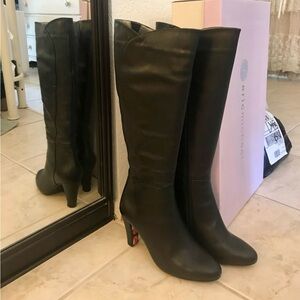 Eric Michael Evanston Black Heeled Leather Boots